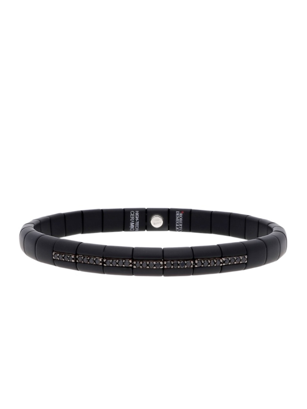 ROBERTO DEMEGLIO 18K Gold & Black Diamond 'Pura' Stretch Diamond Bracelet